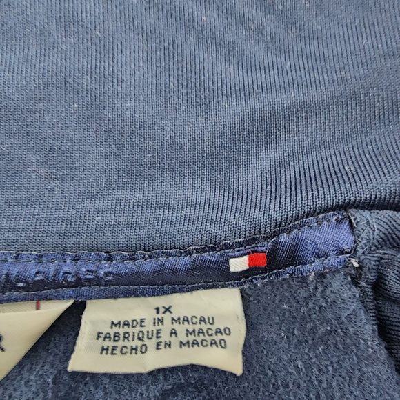 Tommy Hilfiger Navy Blue Zip Up Track Jacket Y2K Plus - Picture 9 of 10